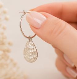 Hammered Teardrop Earrings
