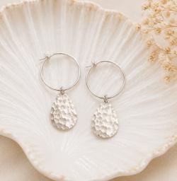 Hammered Teardrop Earrings