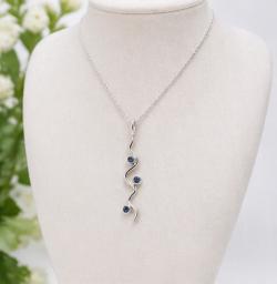 Silver Wave Pendant Necklace